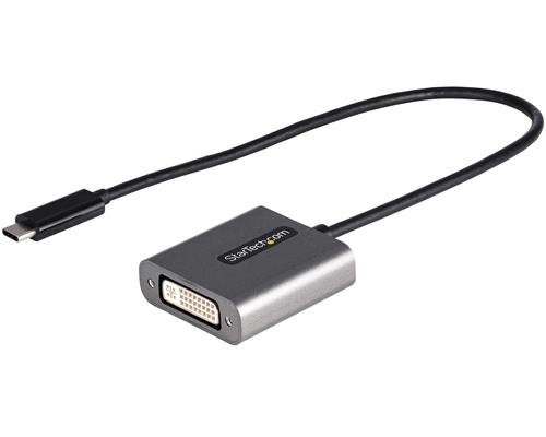 StarTech.com USB C to DVI Adapter, 1920x1200p, USB Type-C to DVI-D Adapter Dongle, USB-C to DVI Display/Monitor Video Converter, 12" Cable