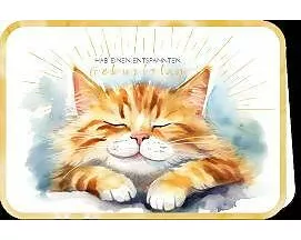 Doppelkarte. Simply Gold / Plastikfrei / Geburtstag (Katze) / Quer