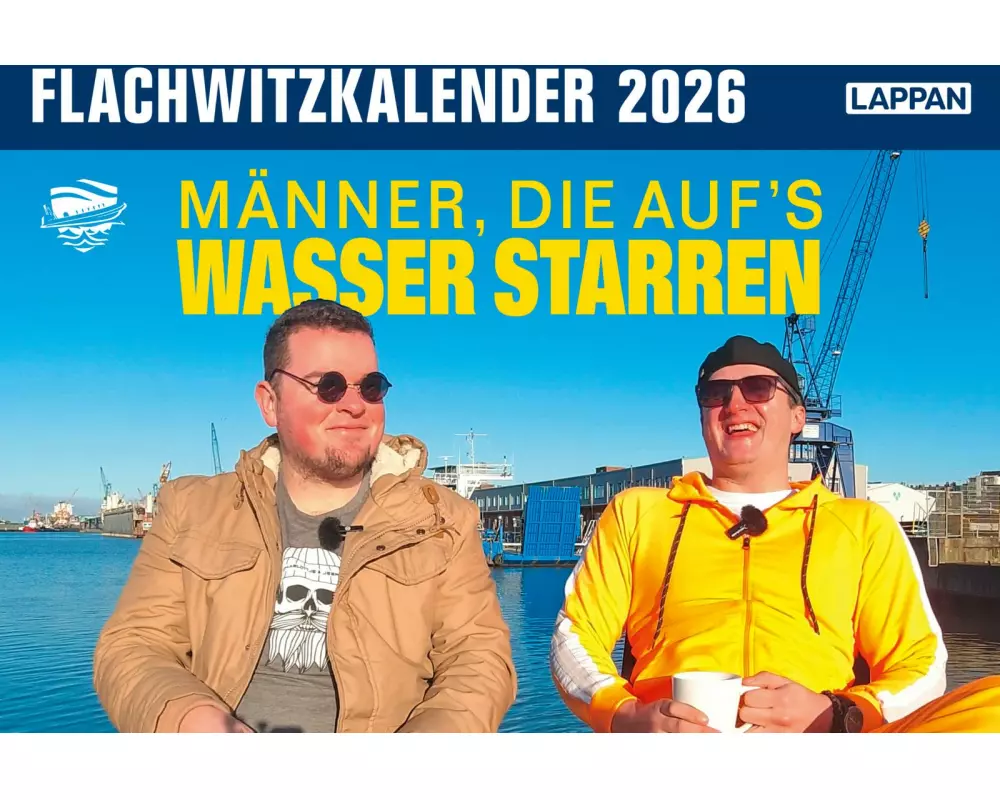 Männer, die aufs Wasser starren - Flachwitzkalender 2026