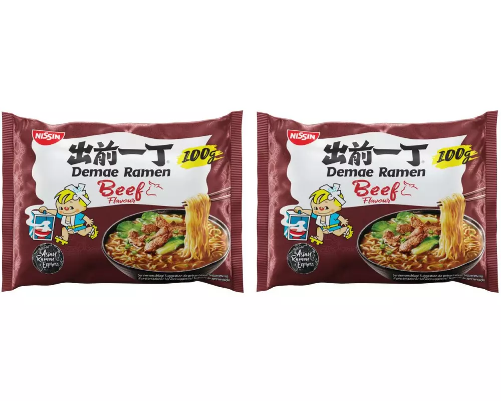 Nissin Food Fertiggericht Demae Ramen Nudelsuppe – Rind 200 g