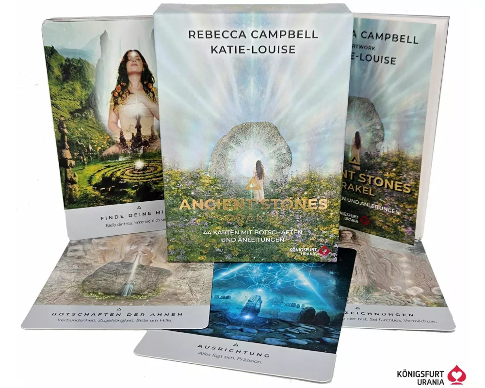 Ancient Stones Orakel - 44 Karten mit Botschaften und Anleitung