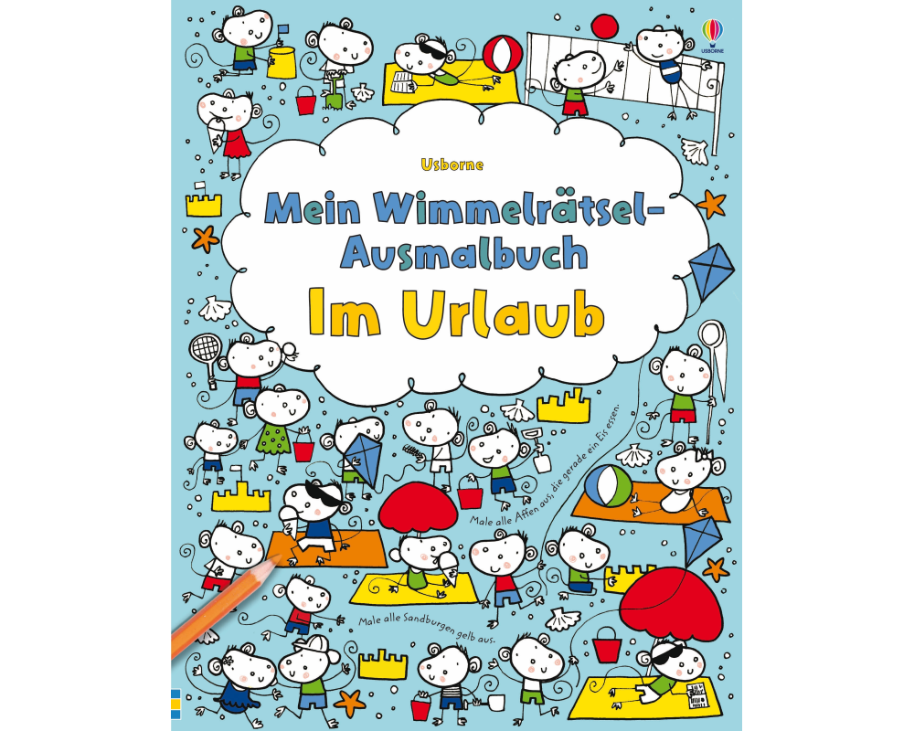 Mein Wimmelrätsel-Ausmalbuch: Im Urlaub