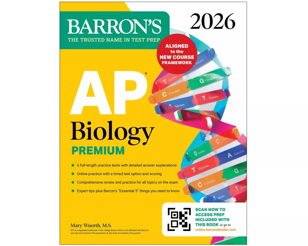AP Biology Premium, 2026: Prep Book with 6 Practice Tests + Comprehensive Review + Online Practice