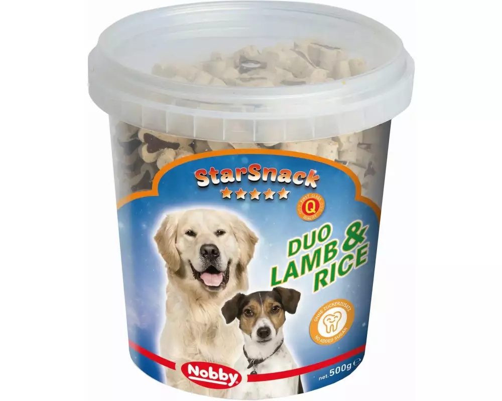 Nobby Leckerli StarSnack Duo Lamb & Rice Dose, 500 g