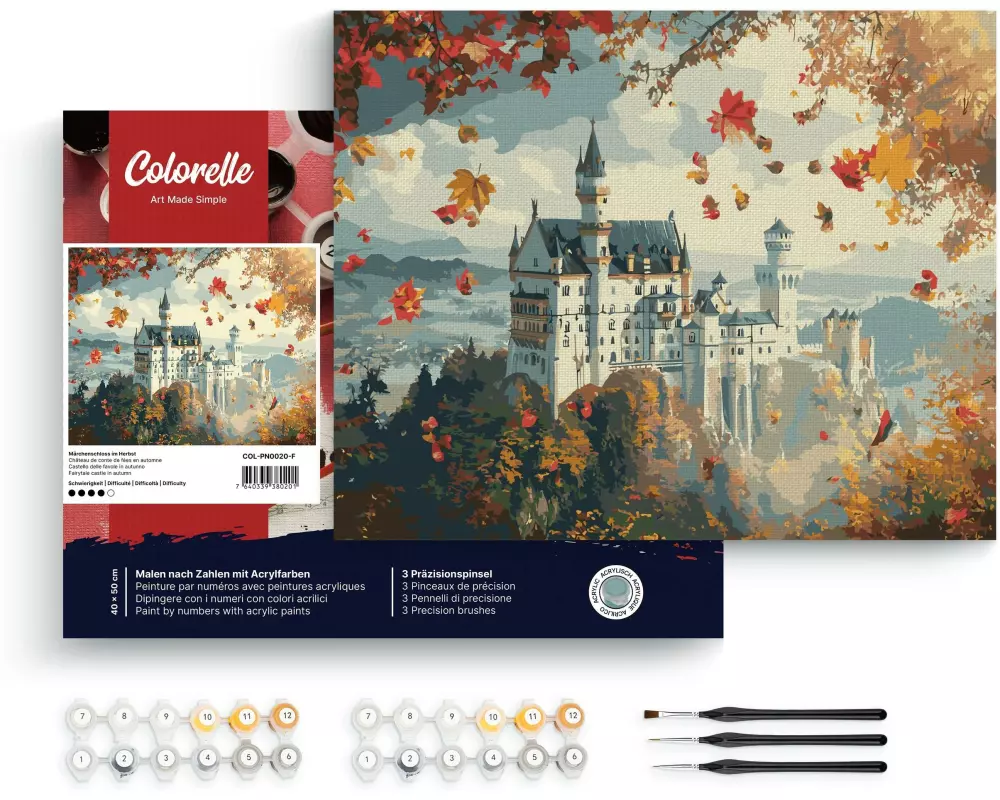Colorelle Malen nach Zahlen Märchenschloss im Herbst