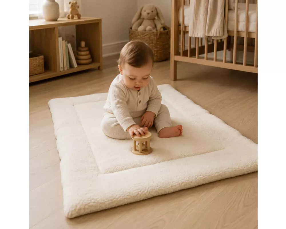 Kaiser WOOL Wolle, Baumwolle, Cord, 80 x 100 cm