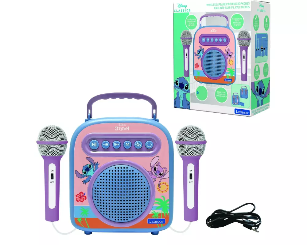 Lexibook Bluetooth-Lautsprecher Stitch mit 2 Mikrofonen