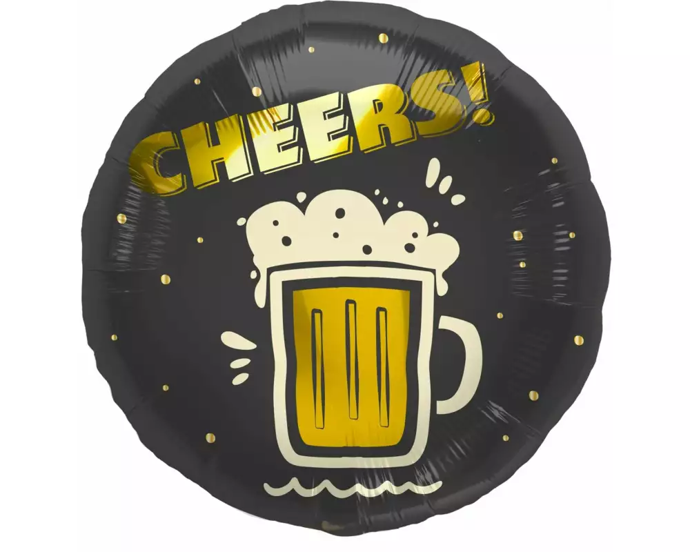 Folat Folienballon Cheers 45 cm, Mehrfarbig