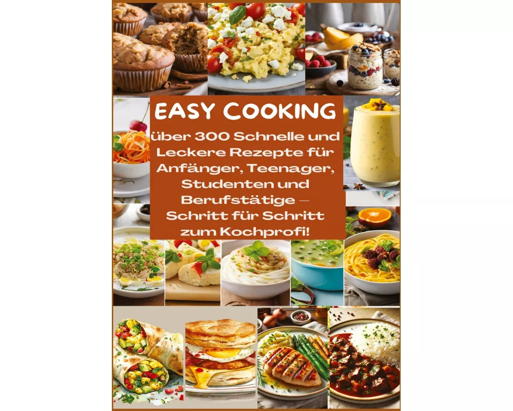 EASY COOKING: Über 300 Schnelle und Leckere Rezepte für Anfänger, Teenager, Studenten und Berufstätige-Schritt für Schritt zum Kochprofi!