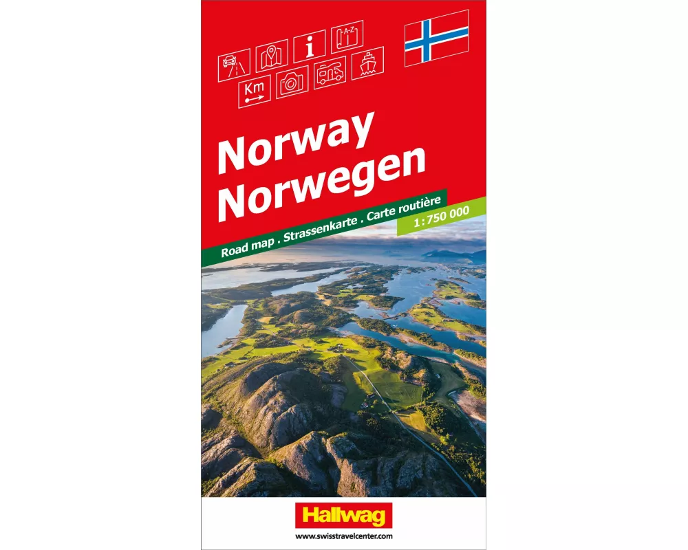 Hallwag Strassenkarte Norwegen 1:750.000