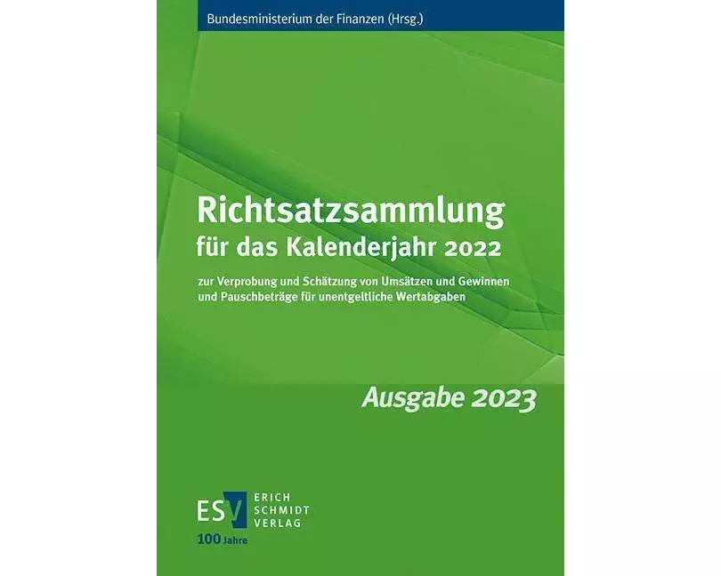 Richtsatzsammlung für das Kalenderjahr 2022