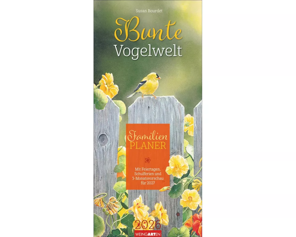 Bunte Vogelwelt Familienplaner 2026
