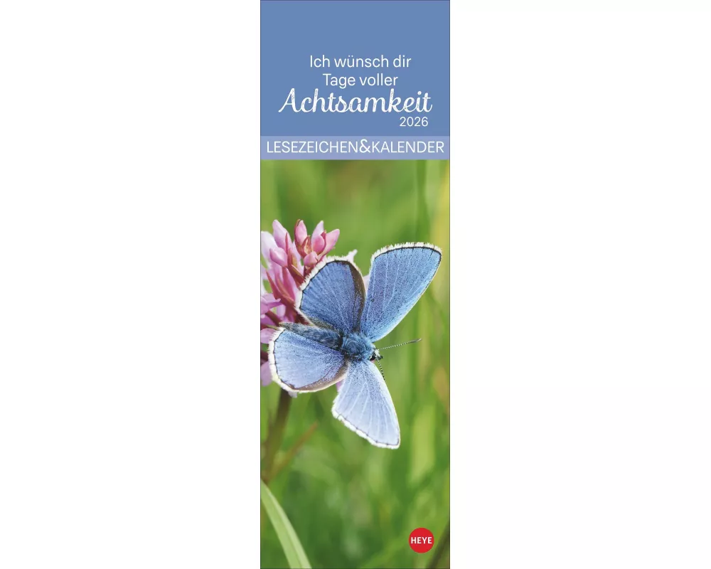 Achtsamkeit Lesezeichen & Kalender 2026