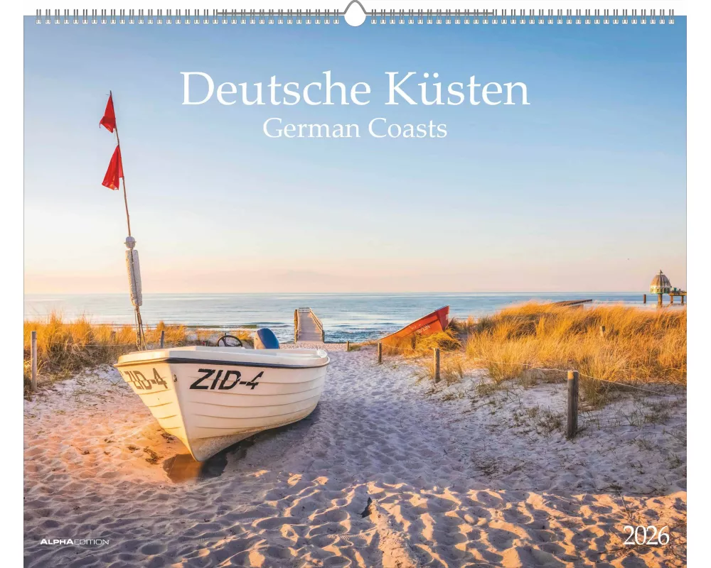 Alpha Edition - Deutsche Küsten 2026 – Bildkalender XXL 60×50 cm mit Panorama-Meerblick, hochwertiger Wandkalender & Wandplaner für Zuhause, Büro & al