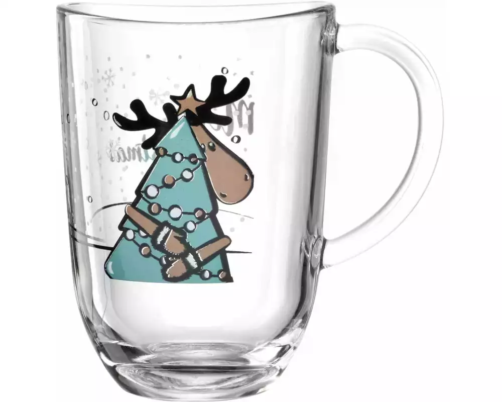 Leonardo Tasse Capanna Elch 380 ml, 1 Stück, Transparent