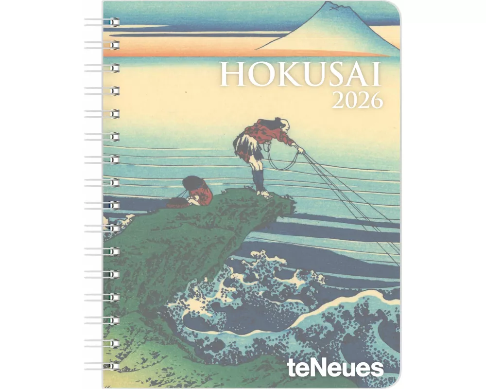 teNeues - Hokusai Diary 2026 – Buchkalender 17x22 cm | Wochenkalender Deluxe mit Ukiyo-e-Meisterwerken für Hokusai-Fans & Liebhaber japanischer Kunst