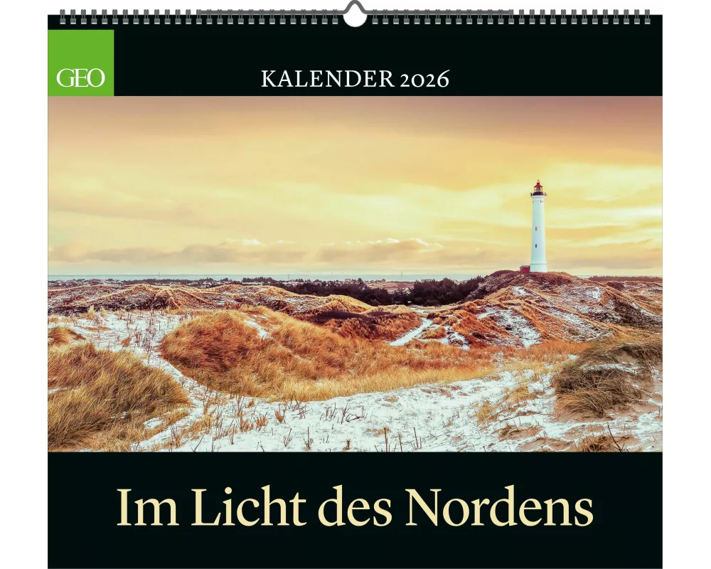 GEO - Im Licht des Nordens 2026 – Wandkalender 50x45 cm, Poster-Kalender mit Polarlichtern & Nordland-Landschaften, 12 Monatsblätter & Spiralbindung f