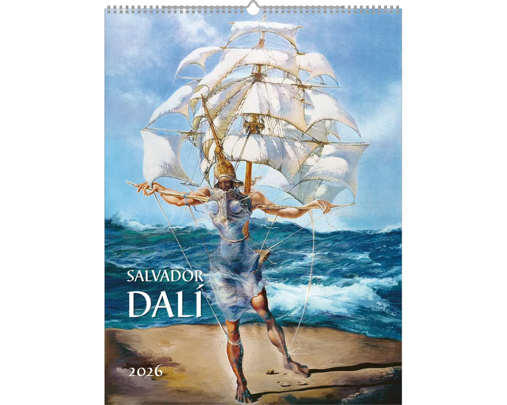 Alpha Edition - Salvador Dalí 2026 – Kunstkalender 42×56 cm mit Meisterwerken des Surrealismus, dekorativer Wandkalender für Kunstliebhaber, Dali-Fans