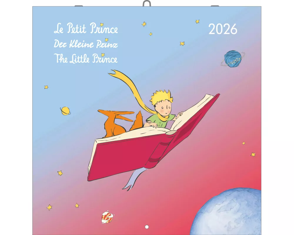 N Neumann - Der kleine Prinz 2026 – Wandkalender Broschürenkalender 30x30 cm (offen 30x60 cm) mit 12 Monatsblättern, 6-sprachigem Kalendarium & Notizb
