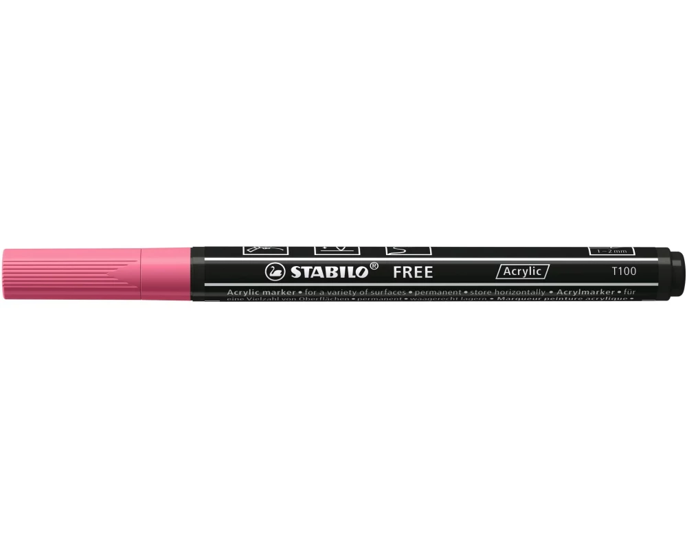 STABILO Acrylmarker Free Acrylic T100 Pink