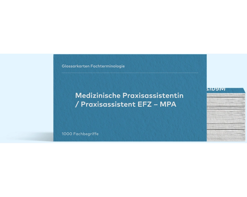 Glossarkarten Fachterminologie für MPA (inkl. digitaler Lernkarten)