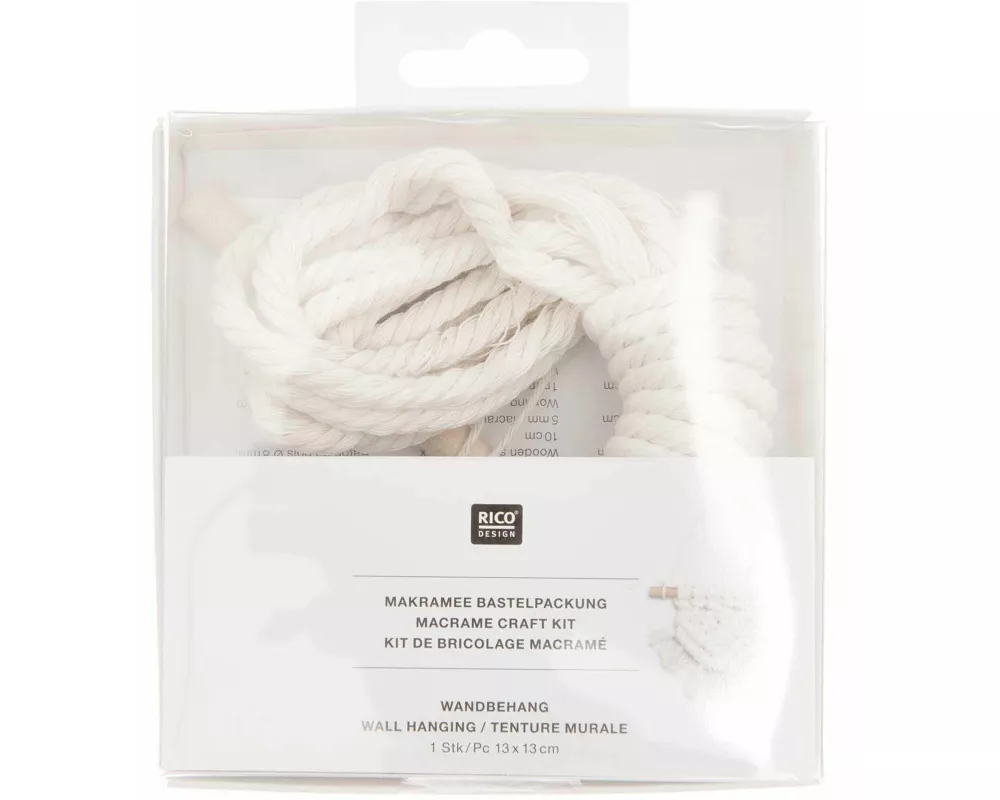 Makramee Set, Wandbehang, 1 Stk Ã  ca. 13 x 13cm