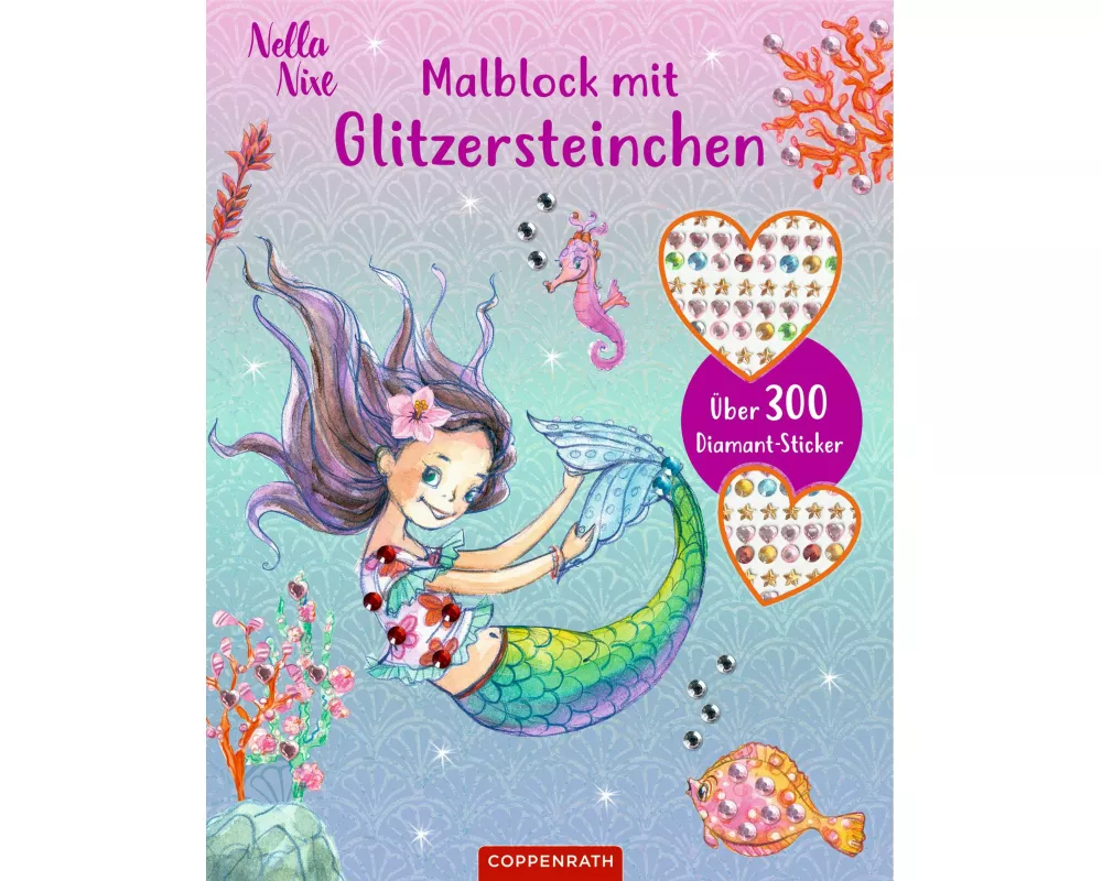 Malblock mit Glitzersteinchen