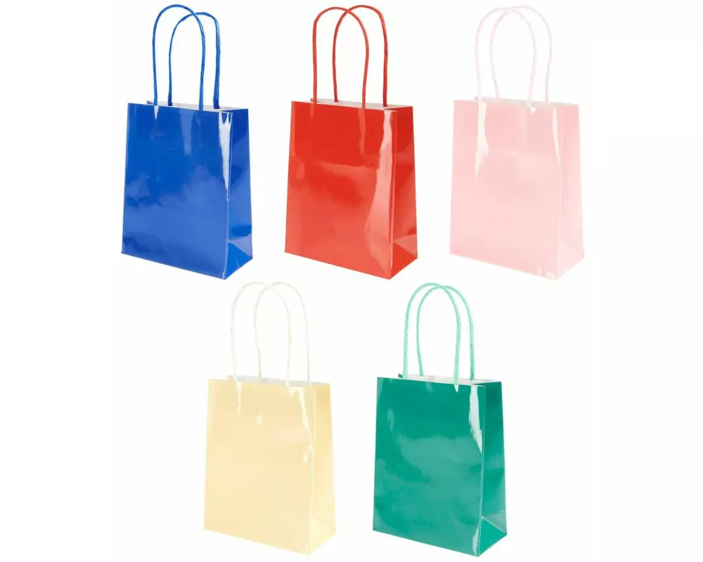 Papiertüten Set, Magic Rainbow, S, FSC MIX, 12 x 15 x 5,5 cm, 5 Stk, glänzend