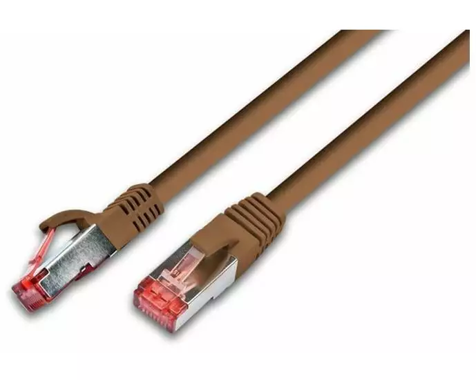 Wirewin Patchkabel RJ-45 - RJ-45, Cat 6, S/FTP, 0.25 m, Braun