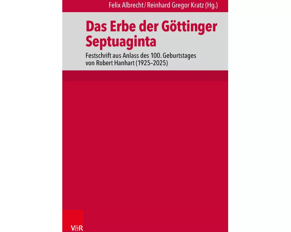 Das Erbe der Göttinger Septuaginta