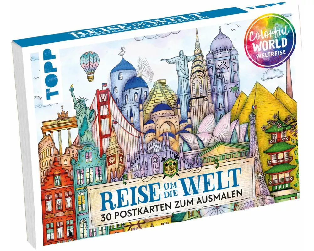 Colorful World Weltreise - Der Postkartenblock