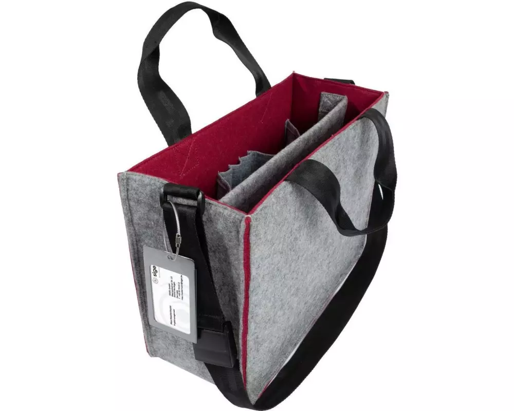 Sigel Desk Sharing Bag Bicolor M, grau/rot 15.4"
