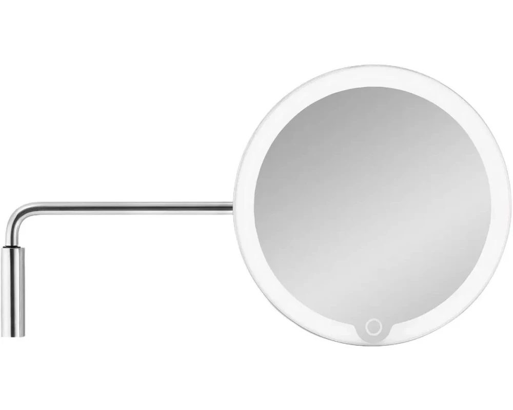 Blomus Kosmetikspiegel LED MODO mit Wandhalterung, Silber matt