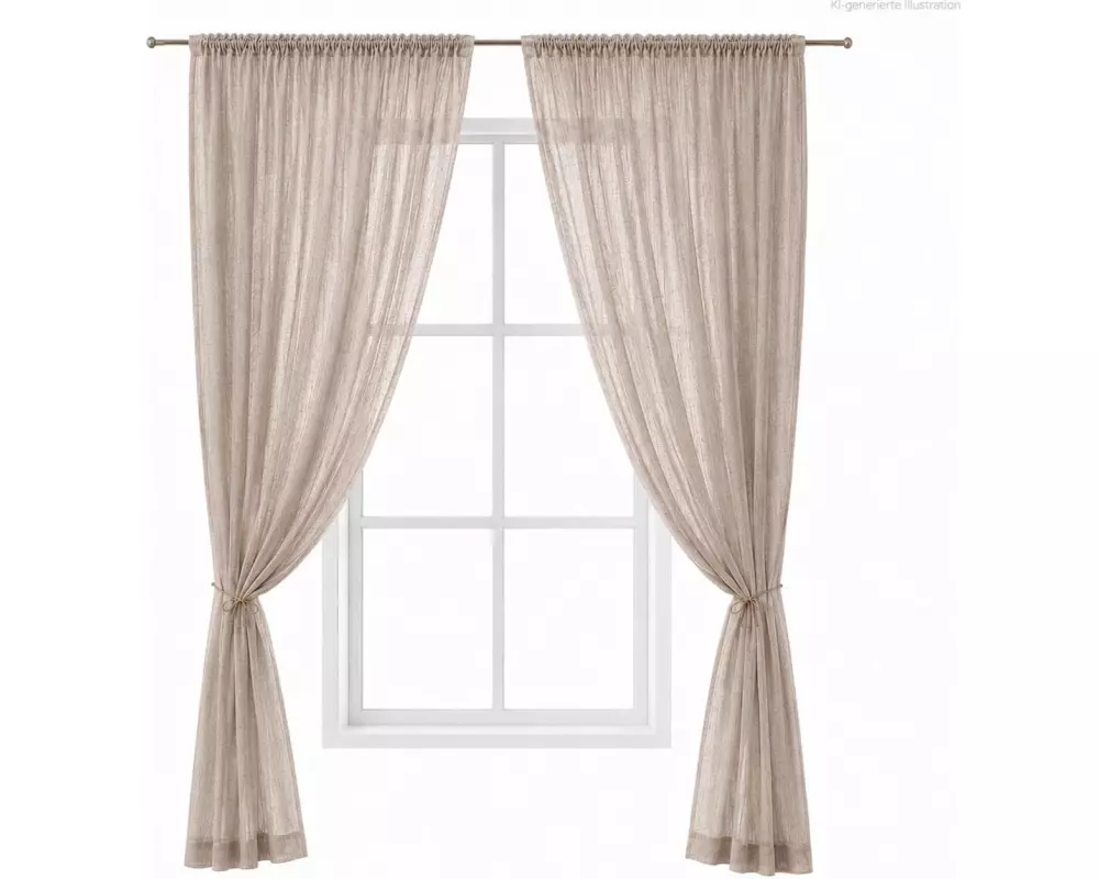 Urbanara URBANARA Vorhang 2er-Set Mafalda Nova 140 cm x 245 cm