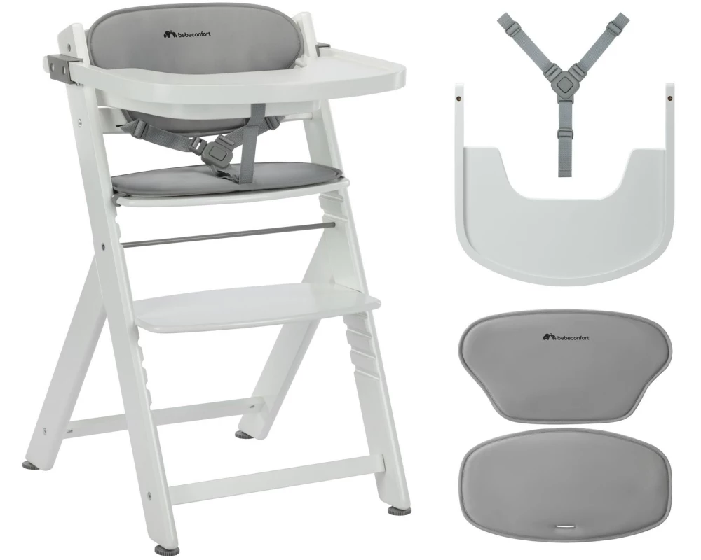 Bebeconfort Treppenhochstuhl Timba2 mit Kissen, Weiss