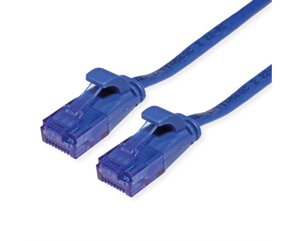 VALUE Patchkabel Cat.6A (Class EA) UTP, extra-flach, blau, 2 m