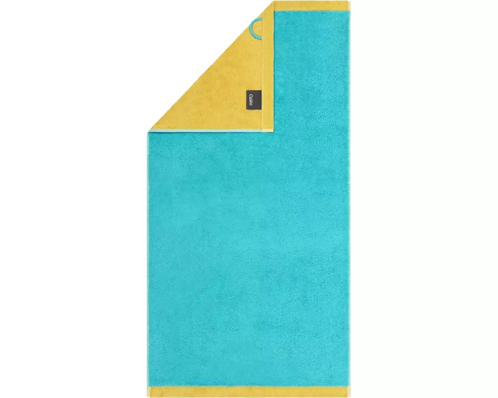 Cawö Duschtuch Lifestyle Splash 70 x 140 cm, Türkis/Apricot