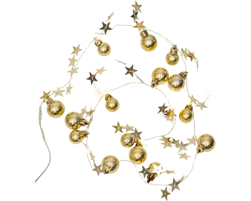 Star Trading LED-Lichterkette Stern Gold, 10 LED