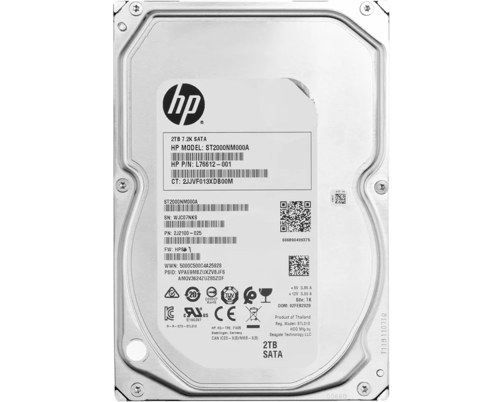 HP 2TB, 7200RPM, SATA, 3.5 inch, Enterprise