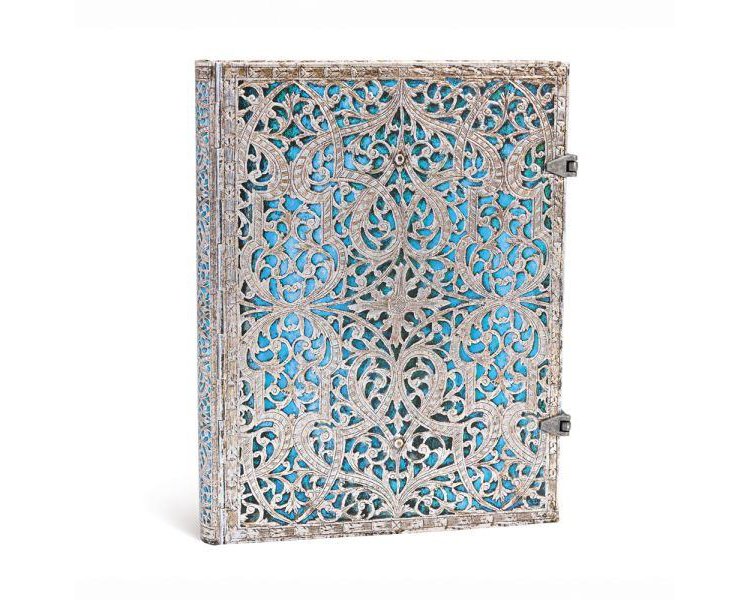 PAPERBLANKS Notizbuch Maya Blau 180x230mm PB25603 liniert 240 Seiten