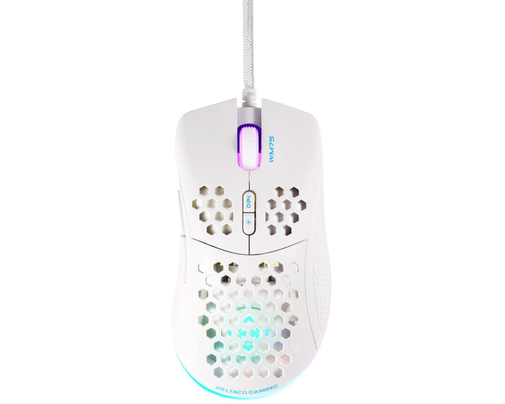DELTACO Gaming-Maus GAM-108-W Weiss