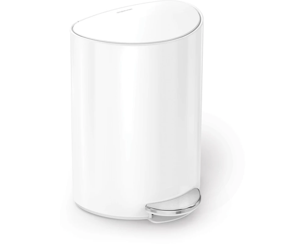 Simplehuman Abfalleimer 6 l, Weiss