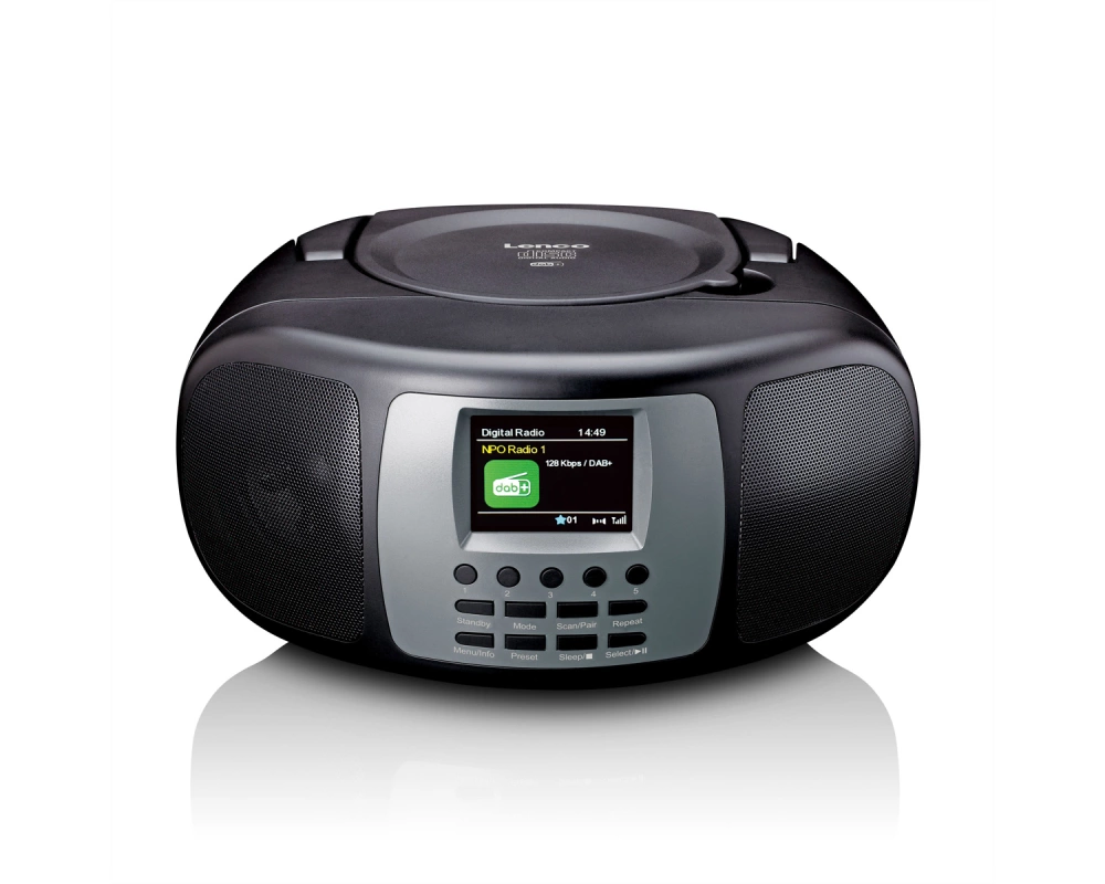 Lenco DAB+ Radio SCD-860BK DAB+/FM-Radio, Bluetooth, CD-Player, LCD-Farbdisplay