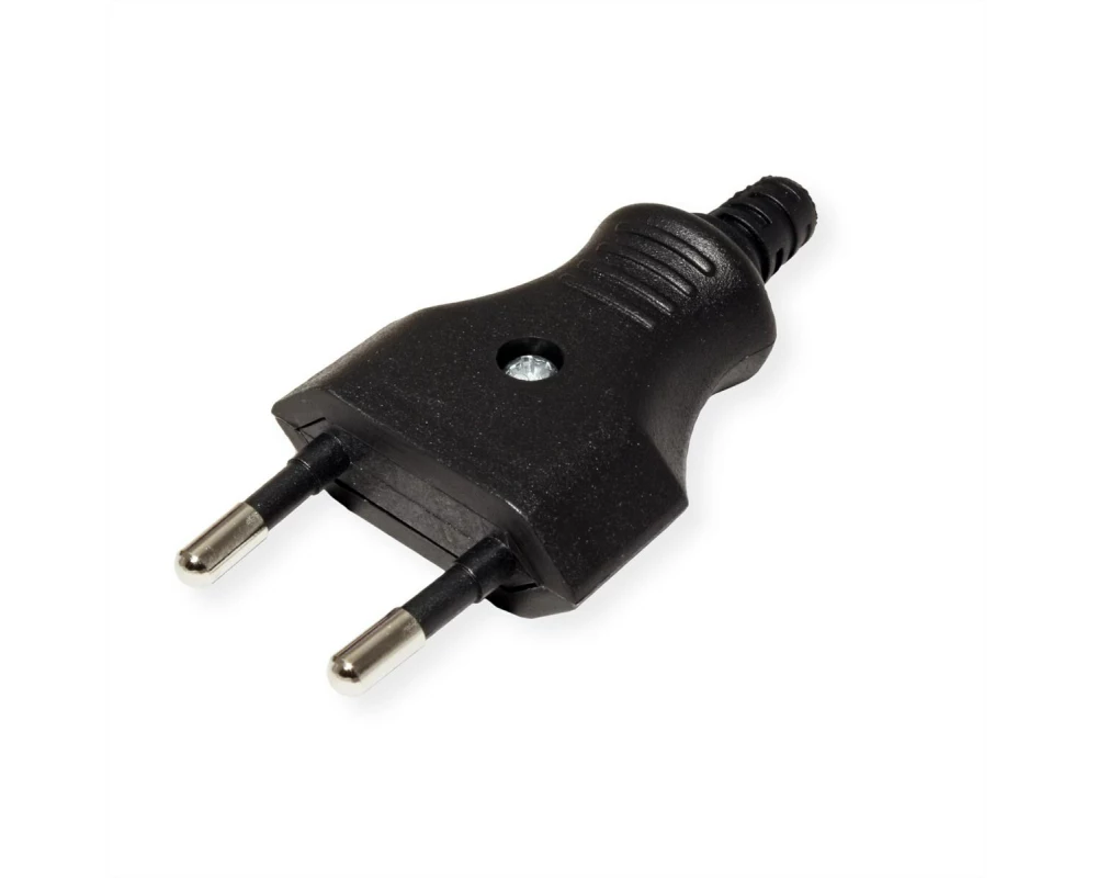 Bachmann Euroflachstecker 2.5A / 250 V mit Schraubanschluss schwarz