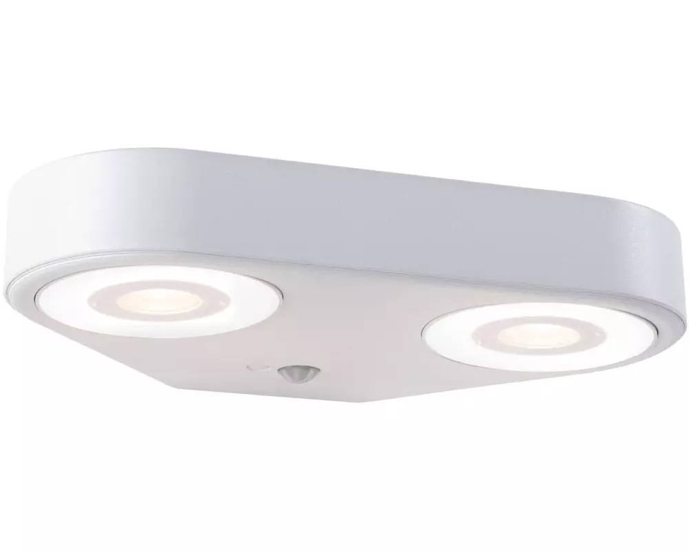 Paulmann LED Aussenwandleuchte Silma Bewegungsmelder Weiss