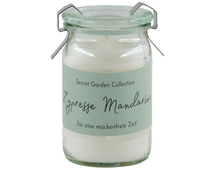 Schulthess Kerzen Gartenkerze Sceret Garden Zypresse Mandarine 5.5 cm x 9 cm