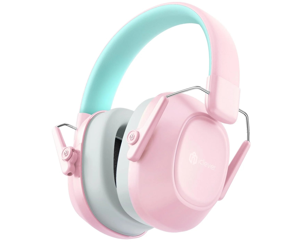 ICLEVER Noise Reduction Ear Muffs C06-2301N-06 IC-EM01, 26dB, pink