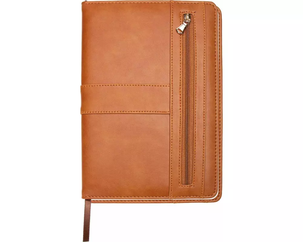 Trötsch Notizbuch mit Reißverschluss Braun