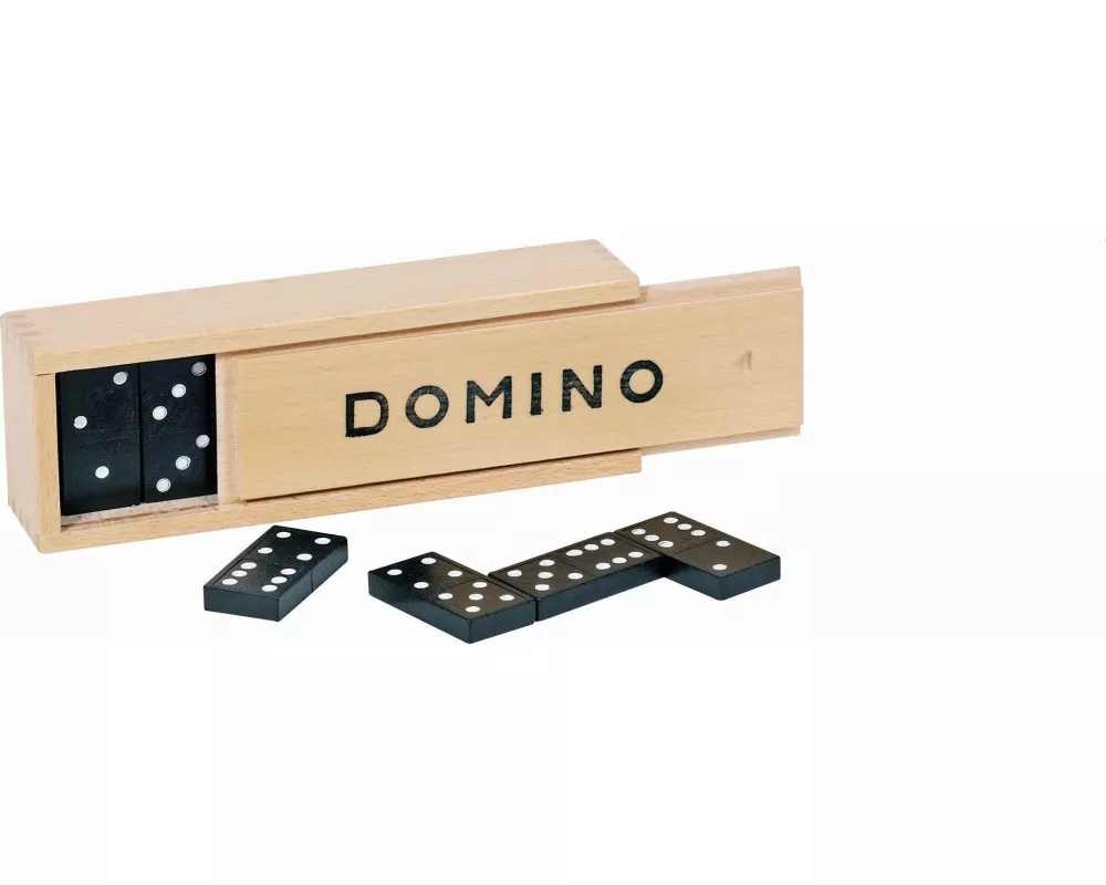 Dominospiel im Holzkasten