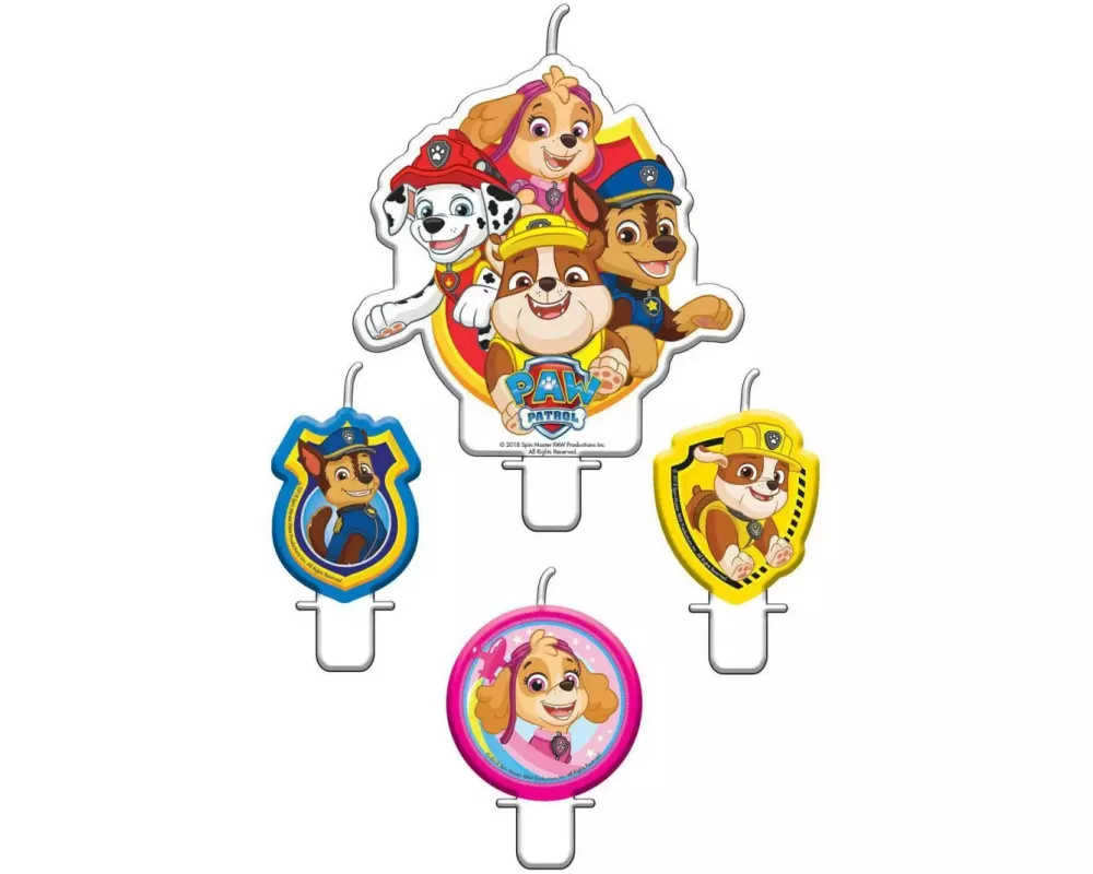 Amscan Kerze Paw Patrol 4 Stück